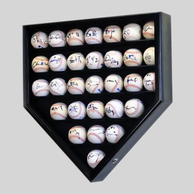 Buy 30-Baseball Display Case, UV Protection, Lockable Collectible • Hand-Painted, Unique Baseball Gifts by Unforgettaballs®