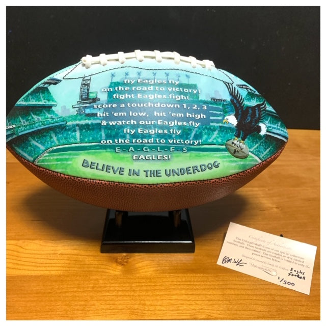 Buy Philadelphia Eagles Super Bowl Champions 2018 Commemorative Football Collectible • Hand-Painted, Unique Baseball Gifts by Unforgettaballs®