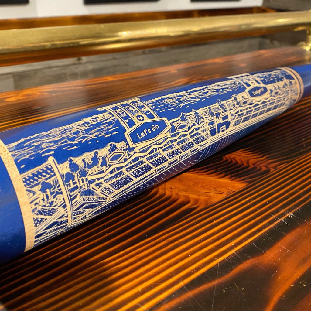 Dodger Stadium Engraved Bat- BLUE