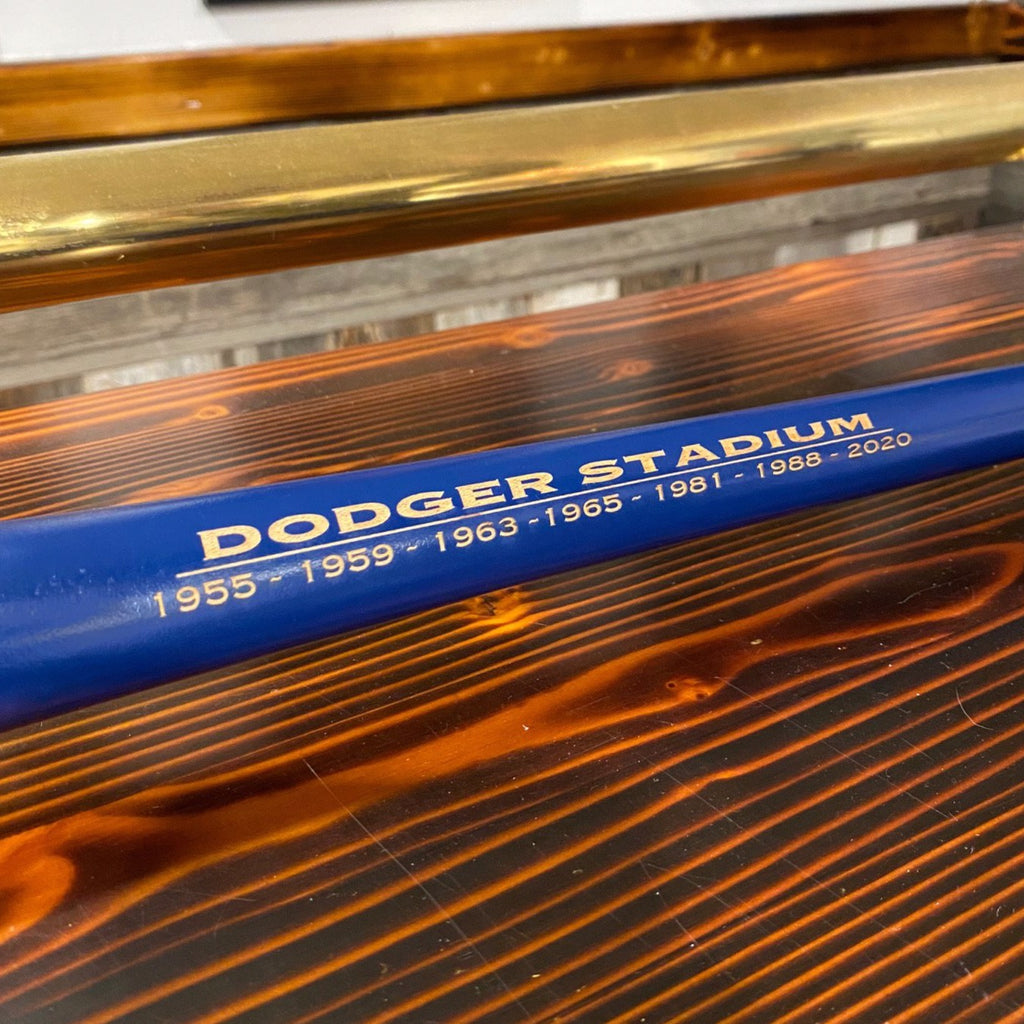 Dodger Stadium Engraved Bat- BLUE