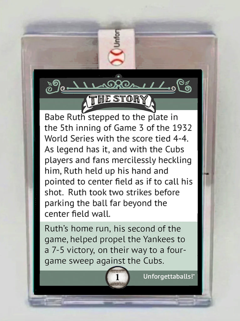 Greatest Moments in Baseball Card: #1