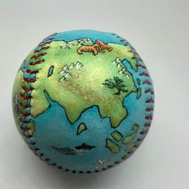 Globe Baseball- hand painted