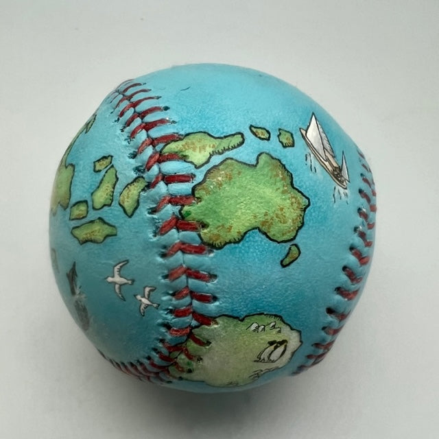Globe Baseball- hand painted