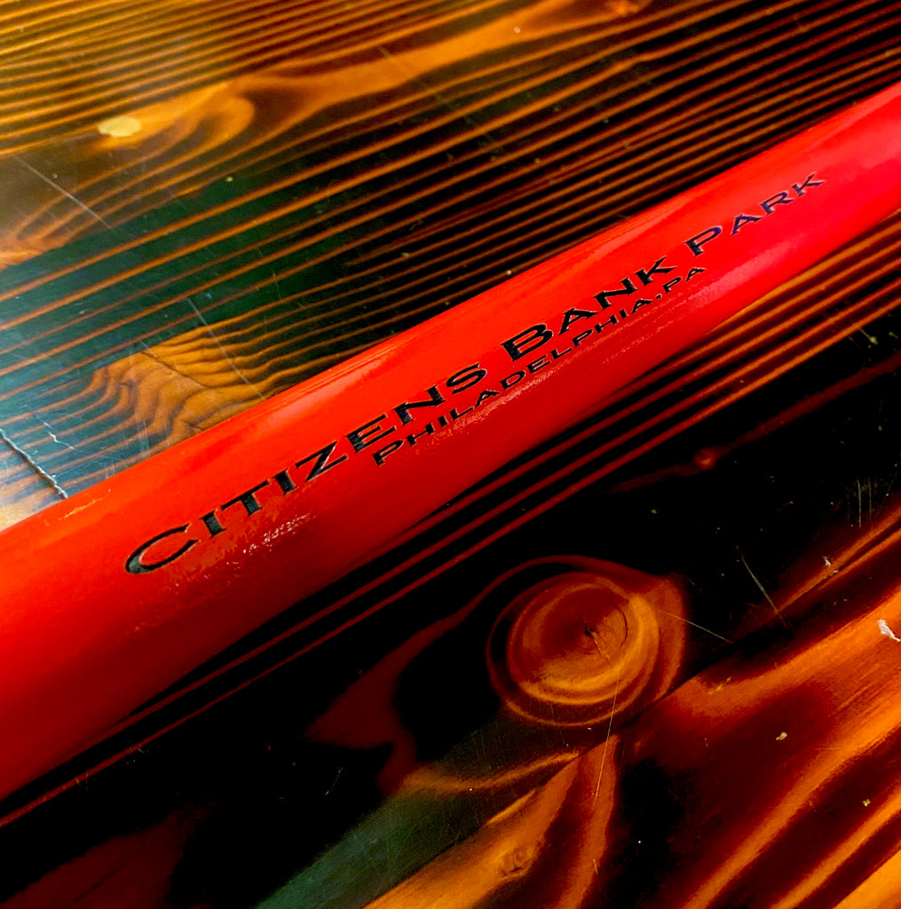 Citizens Bank Park Engraved Bat- RED