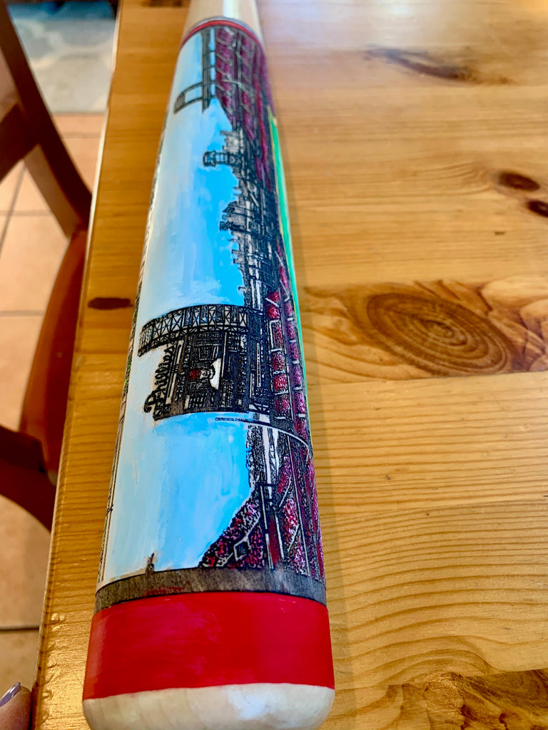 Citizens Bank Park Engraved Bat- hand painted!!