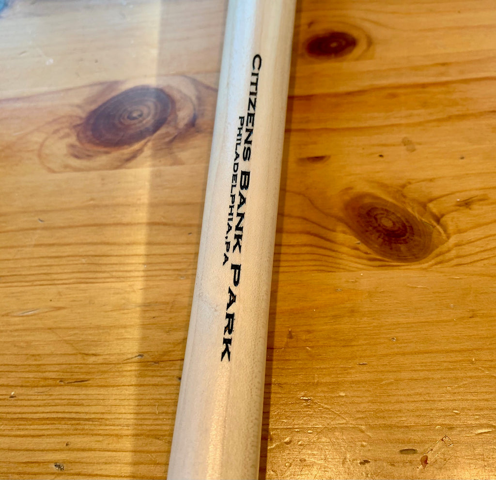 Citizens Bank Park Engraved Bat- hand painted!!