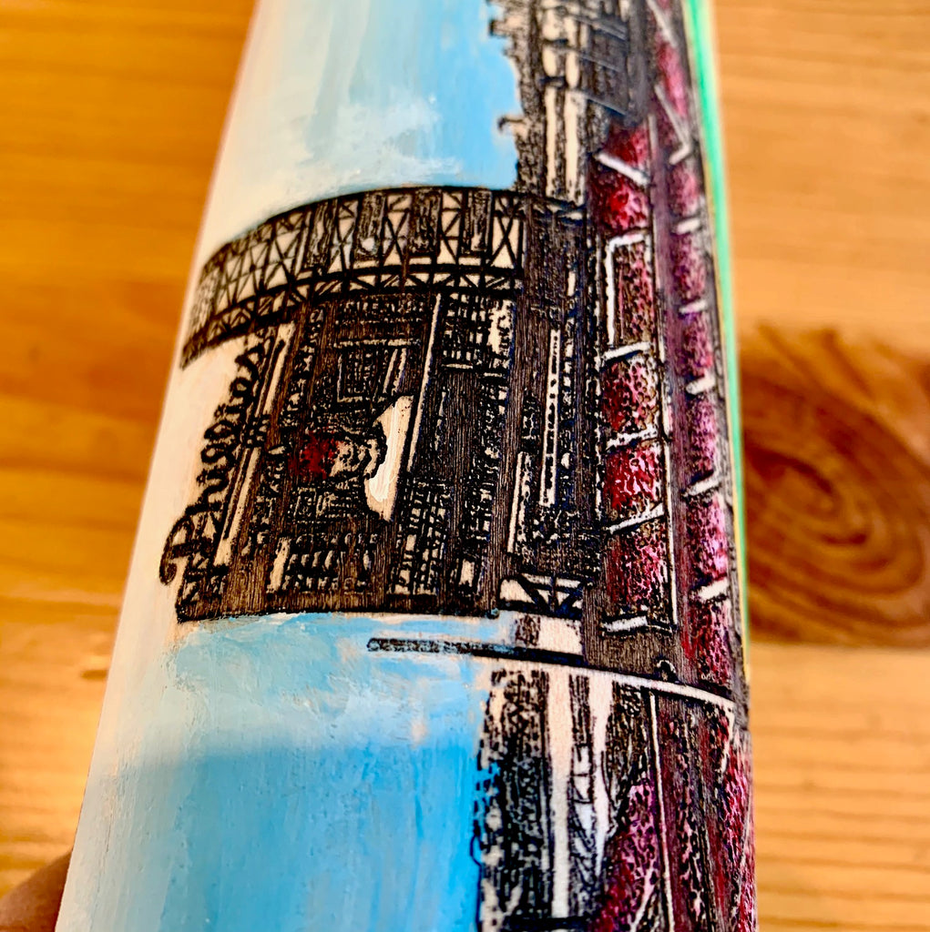 Citizens Bank Park Engraved Bat- hand painted!!