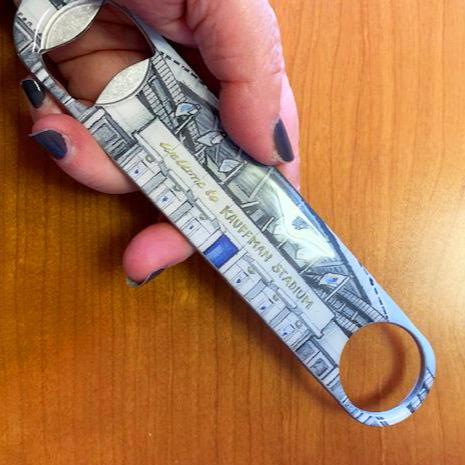 Buy Kauffman Stadium Bottle Opener Collectible • Hand-Painted, Unique Baseball Gifts by Unforgettaballs®