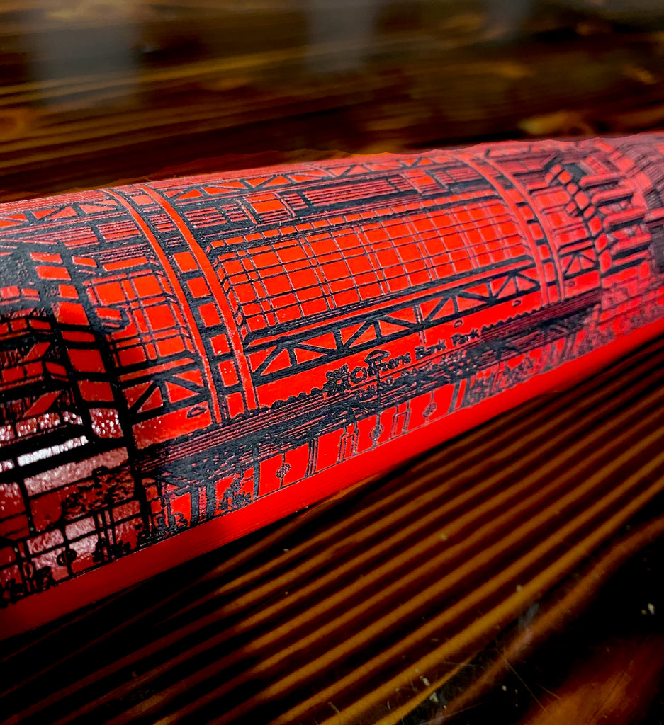 Citizens Bank Park Engraved Bat- RED