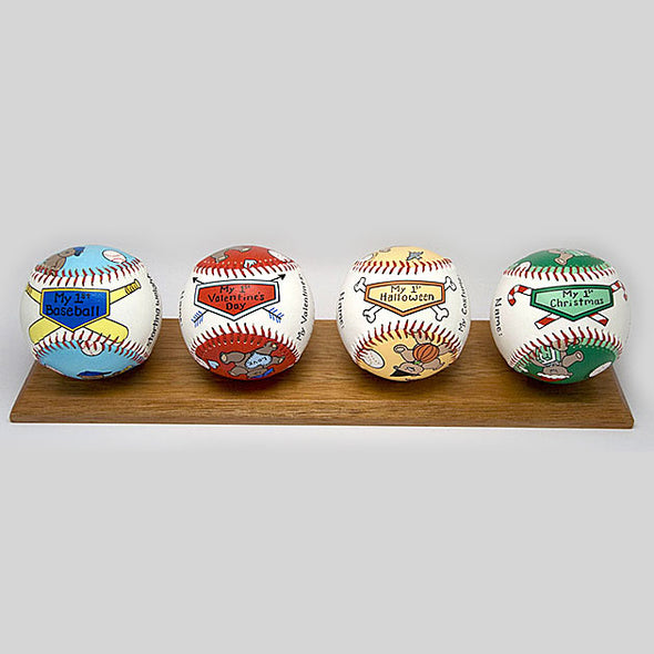 Buy Baby's First Year Baseball Set (Boy) Collectible • Hand-Painted, Unique Baseball Gifts by Unforgettaballs®