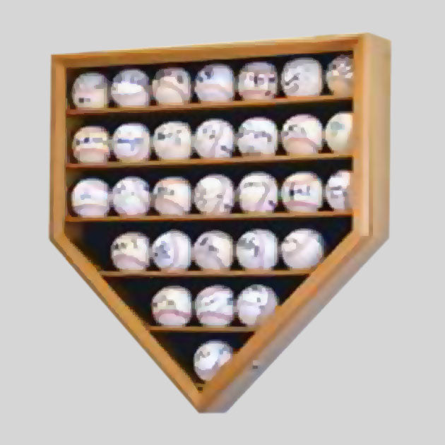 Buy 30-Baseball Display Case, UV Protection, Lockable Collectible • Hand-Painted, Unique Baseball Gifts by Unforgettaballs®