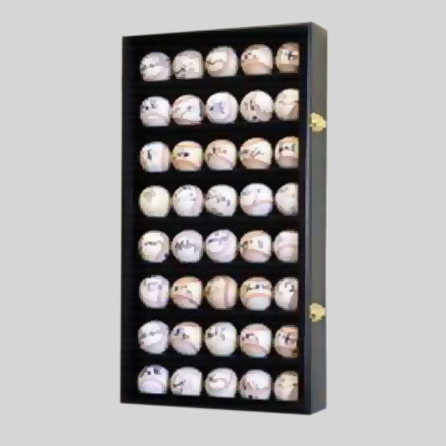Buy 40-Baseball Display Case, UV Protection, Lockable Collectible • Hand-Painted, Unique Baseball Gifts by Unforgettaballs®