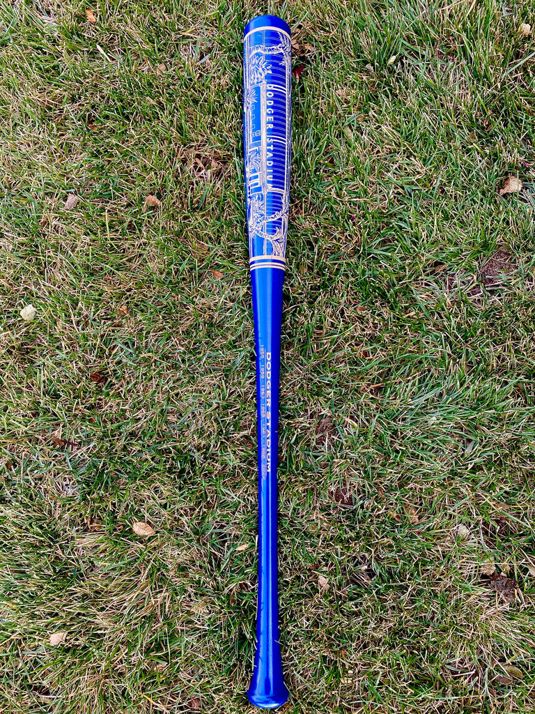 Dodger Stadium Engraved Bat- BLUE