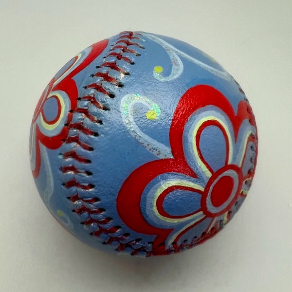 Flowers Baseball- hand painted – Unforgettaballs®