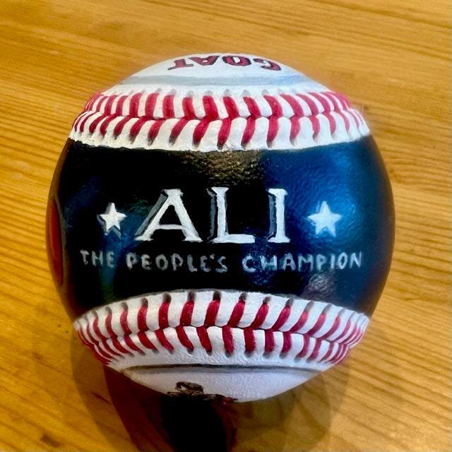 Ali GOAT Baseball- hand painted