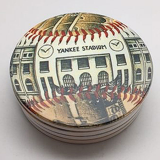 Buy Opening Day Yankee Stadium Coaster Set Collectible • Hand-Painted, Unique Baseball Gifts by Unforgettaballs®